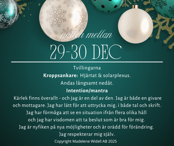 Stillhet som skapar flöde- natten mellan 29-30 december🕯️
