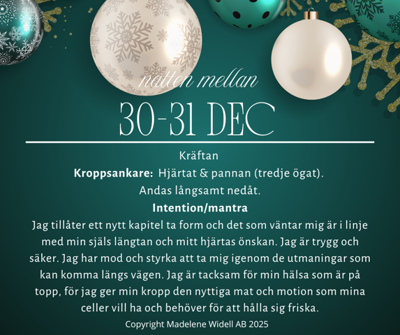 Stillhet som skapar flöde – natten mellan 30-31 december🕯️