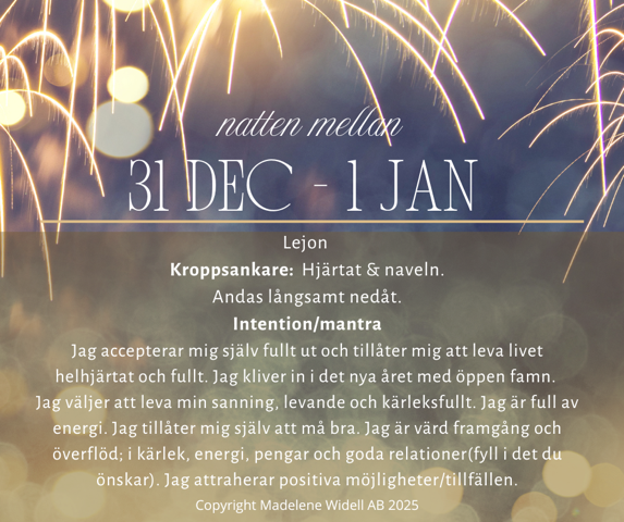 Stillhet som skapar flöde – natten mellan 31 dec – 1 jan🌟